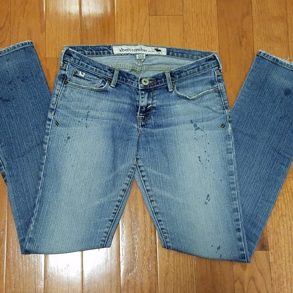 abercrombie kids maddy jeans size 16 w/faux paint